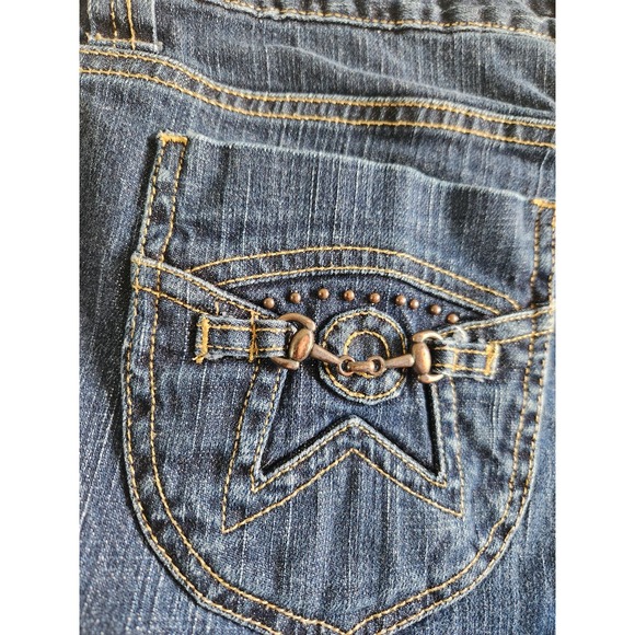 Metro7 Women's Dark Wash Straight Leg Denim Capris sz6 - Picture 5 of 8